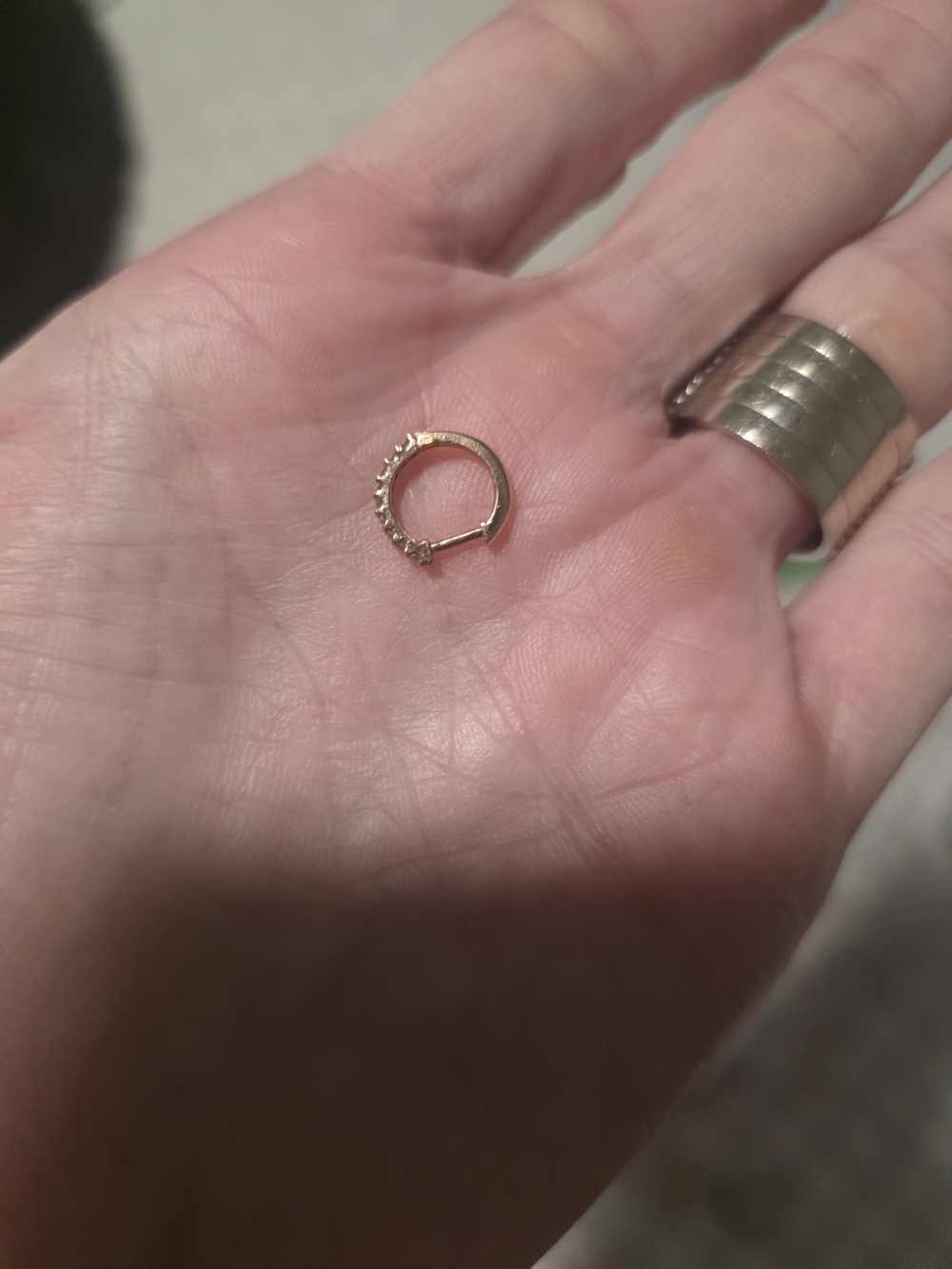 Delicate Gold-Tone Spike Hoop Earring